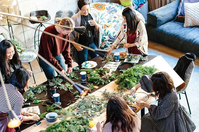 Group of people working together